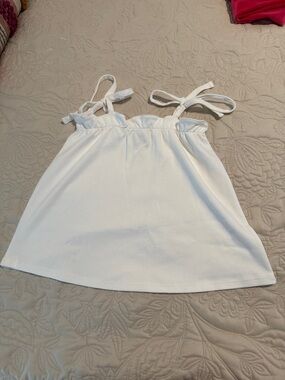 The Beaufort Bonnet Company White Tie-Strap Summer Tank Top sz.8 EUC